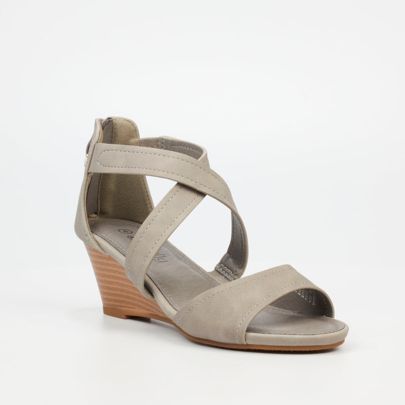 Butterfly Feet Shani 6 Wedge - Grey footwear Butterfly Feet   