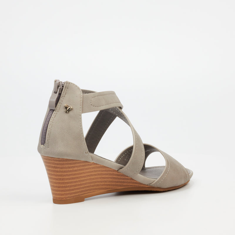 Butterfly Feet Shani 6 Wedge - Grey footwear Butterfly Feet   