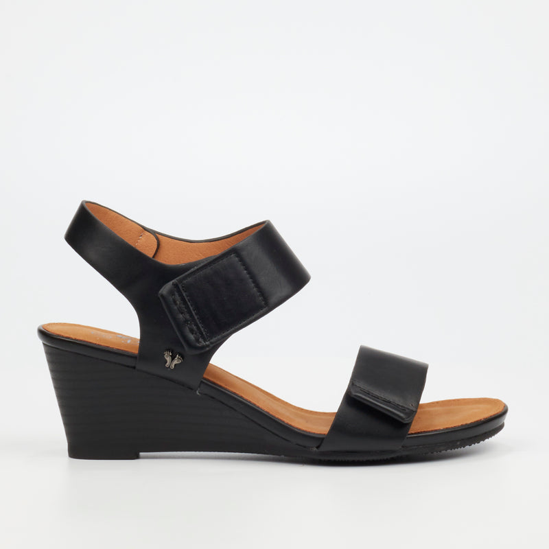 Butterfly Feet Shani 7 Low Wedge - Black footwear Butterfly Feet   