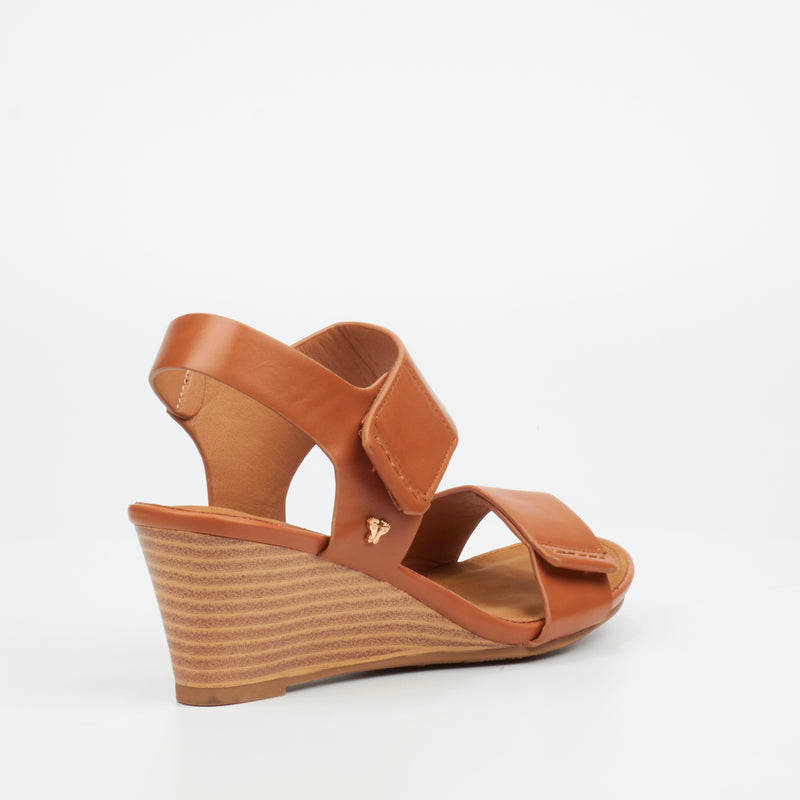 Butterfly Feet Shani 7 Low Wedge - Tan footwear Butterfly Feet   