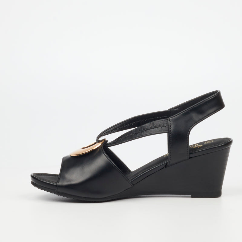 Butterfly Feet Shani 9 Wedge - Black footwear Butterfly Feet