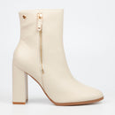 Miss Black Shania 3 Ankle Boot - Bone