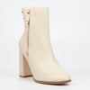 Miss Black Shania 3 Ankle Boot - Bone footwear Miss Black