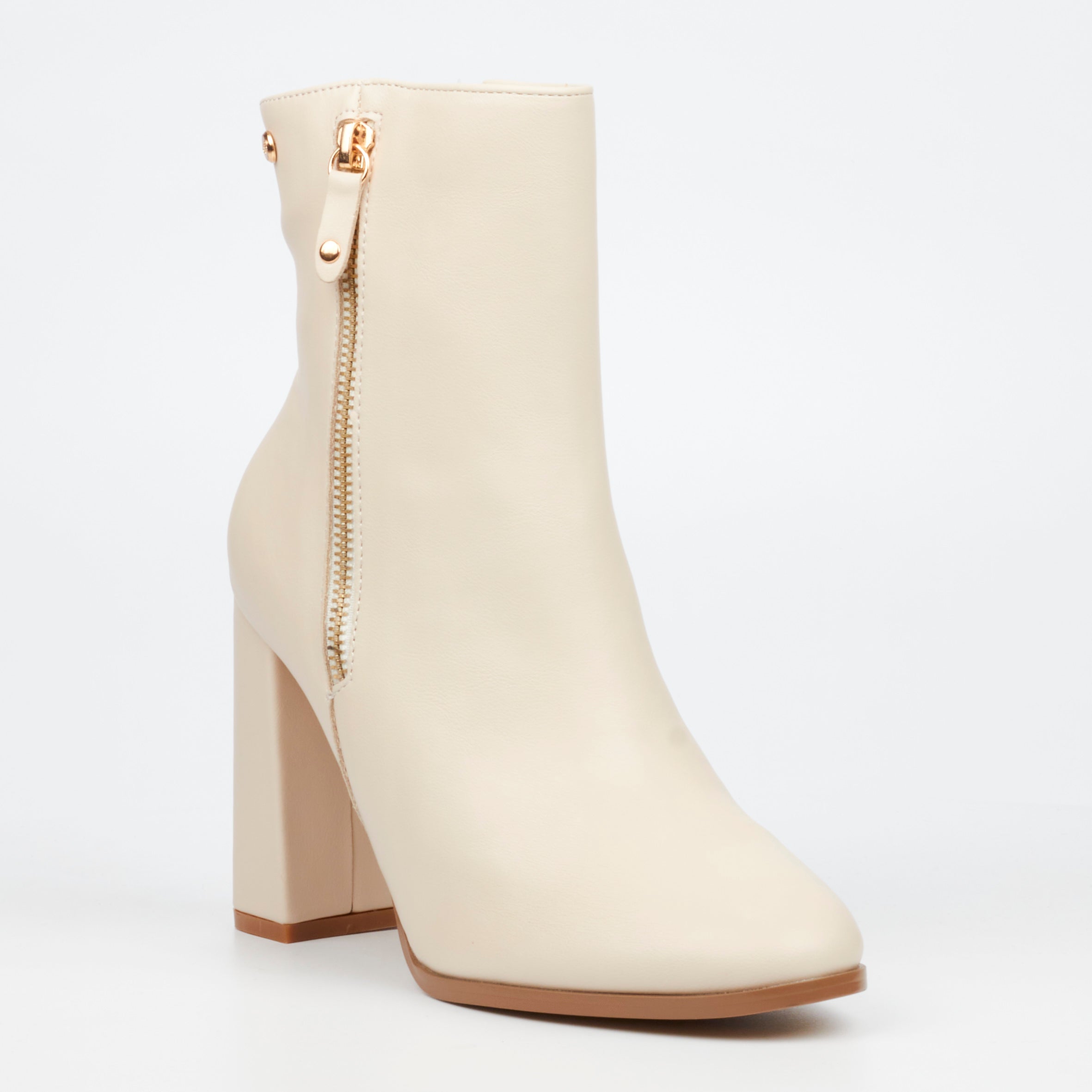 Miss Black Shania 3 Ankle Boot - Bone footwear Miss Black