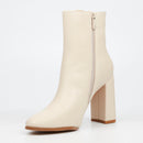 Miss Black Shania 3 Ankle Boot - Bone