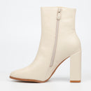 Miss Black Shania 3 Ankle Boot - Bone