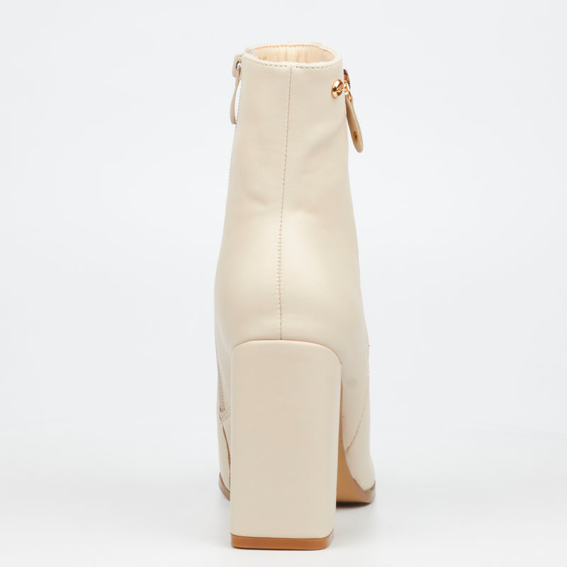 Miss Black Shania 3 Ankle Boot - Bone | DC.ONE | DC.ONE