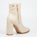 Miss Black Shania 3 Ankle Boot - Bone