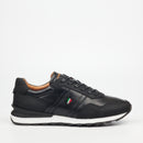 Mazerata Silvio 1 Faux Wax / Faux Nubuck Sneaker - Black footwear Mazerata