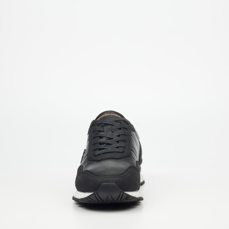 Mazerata Silvio 1 Faux Wax / Faux Nubuck Sneaker - Black