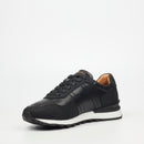 Mazerata Silvio 1 Faux Wax / Faux Nubuck Sneaker - Black footwear Mazerata