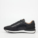 Mazerata Silvio 1 Faux Wax / Faux Nubuck Sneaker - Black footwear Mazerata