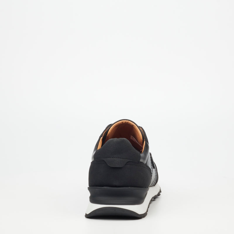 Mazerata Silvio 1 Faux Wax / Faux Nubuck Sneaker - Black