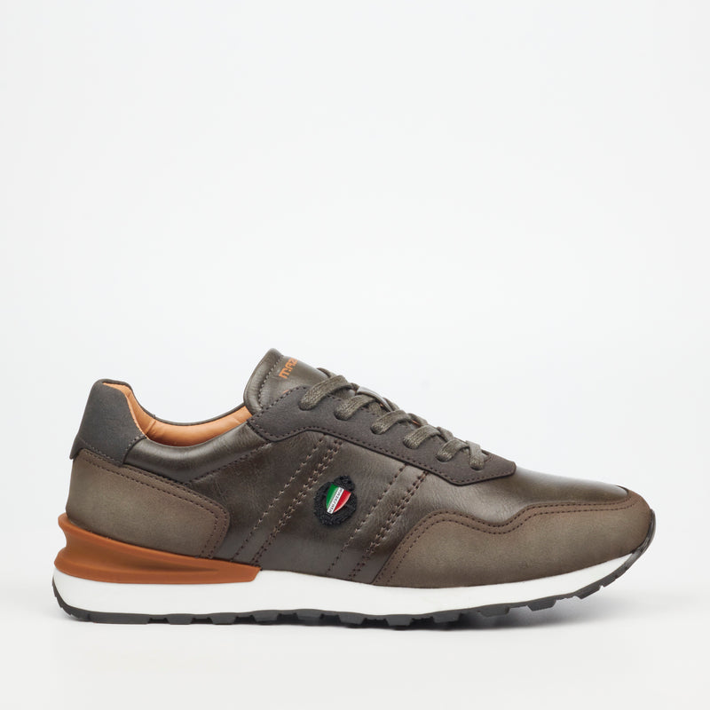 Mazerata Silvio 1 Faux Wax / Faux Nubuck Sneaker - Grey