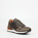 Mazerata Silvio 1 Faux Wax / Faux Nubuck Sneaker - Grey footwear Mazerata
