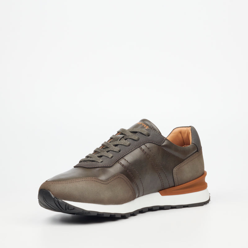 Mazerata Silvio 1 Faux Wax / Faux Nubuck Sneaker - Grey