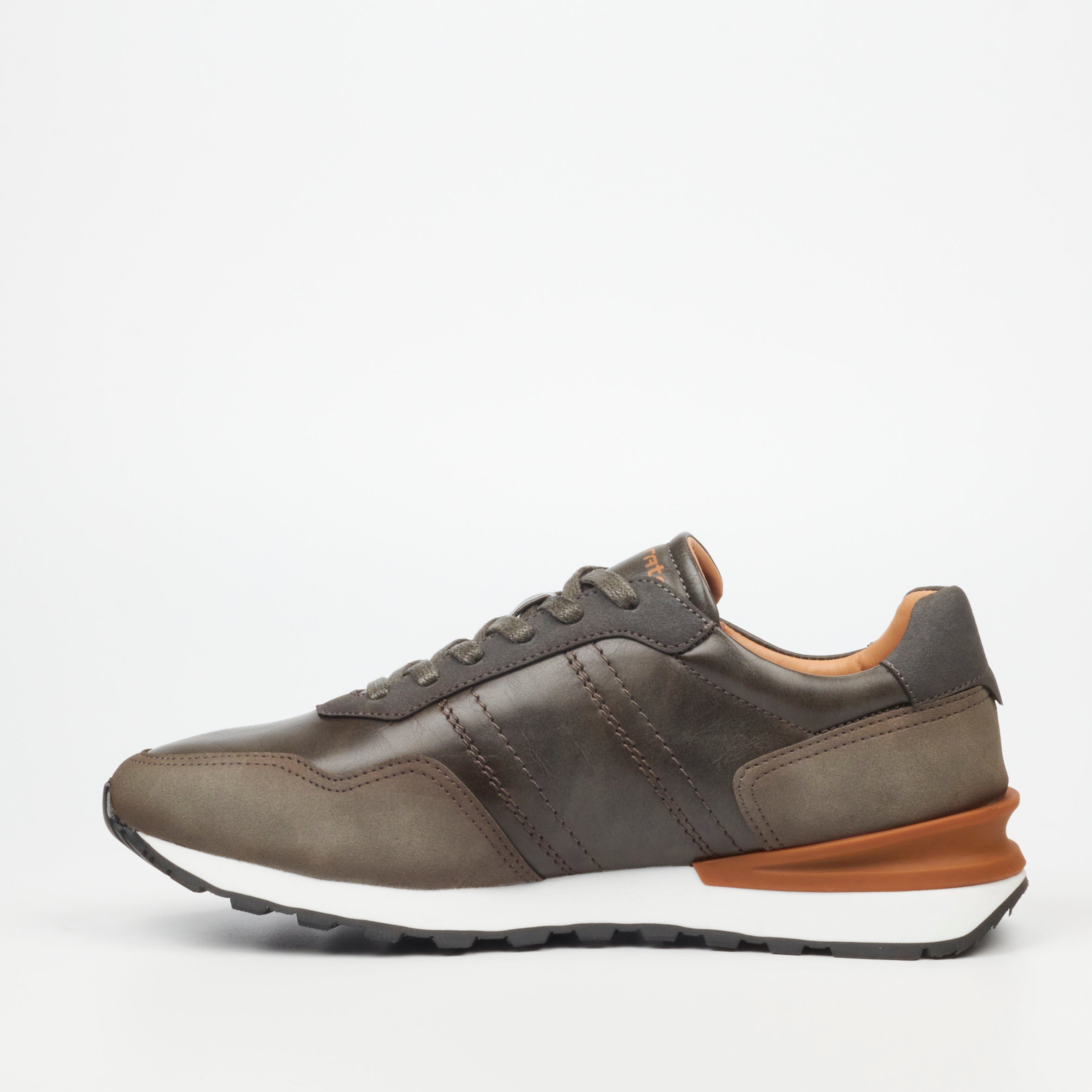Mazerata Silvio 1 Faux Wax / Faux Nubuck Sneaker - Grey footwear Mazerata