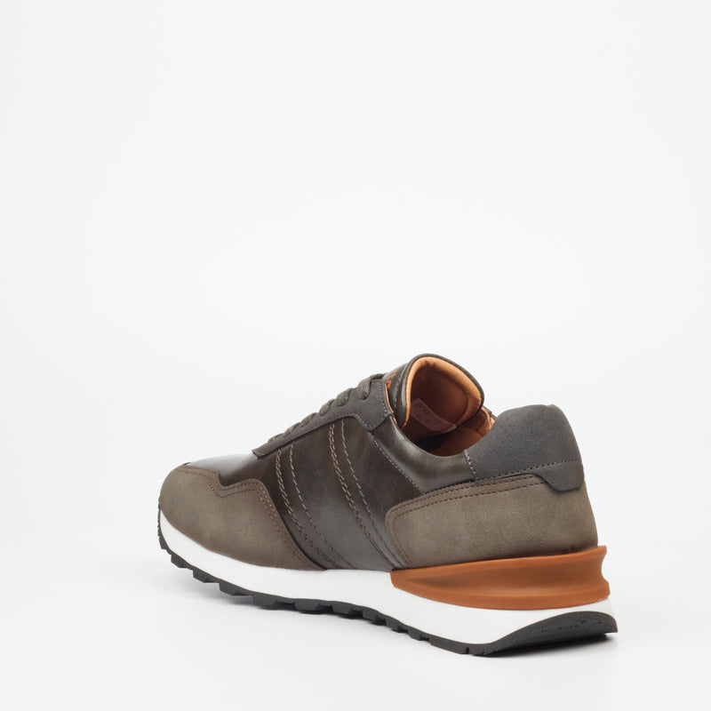 Mazerata Silvio 1 Faux Wax / Faux Nubuck Sneaker - Grey