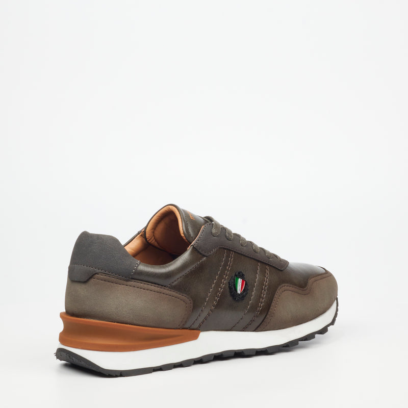 Mazerata Silvio 1 Faux Wax / Faux Nubuck Sneaker - Grey