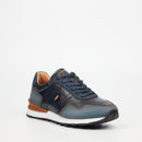 Mazerata Silvio 1 Faux Wax / Faux Nubuck Sneaker - Navy footwear Mazerata