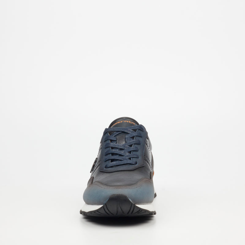 Mazerata Silvio 1 Faux Wax / Faux Nubuck Sneaker - Navy footwear Mazerata