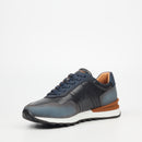 Mazerata Silvio 1 Faux Wax / Faux Nubuck Sneaker - Navy footwear Mazerata