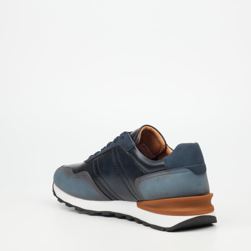 Mazerata Silvio 1 Faux Wax / Faux Nubuck Sneaker - Navy footwear Mazerata