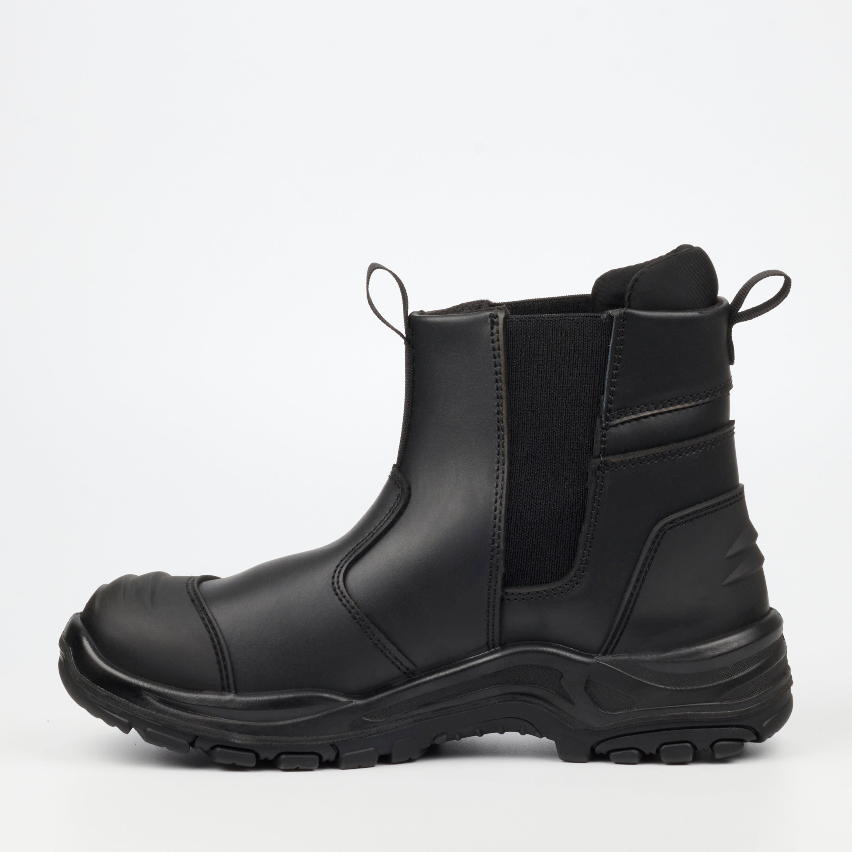 Grittgear Slate S1P Genuine Leather Safety Boot - Black safety Grittgear