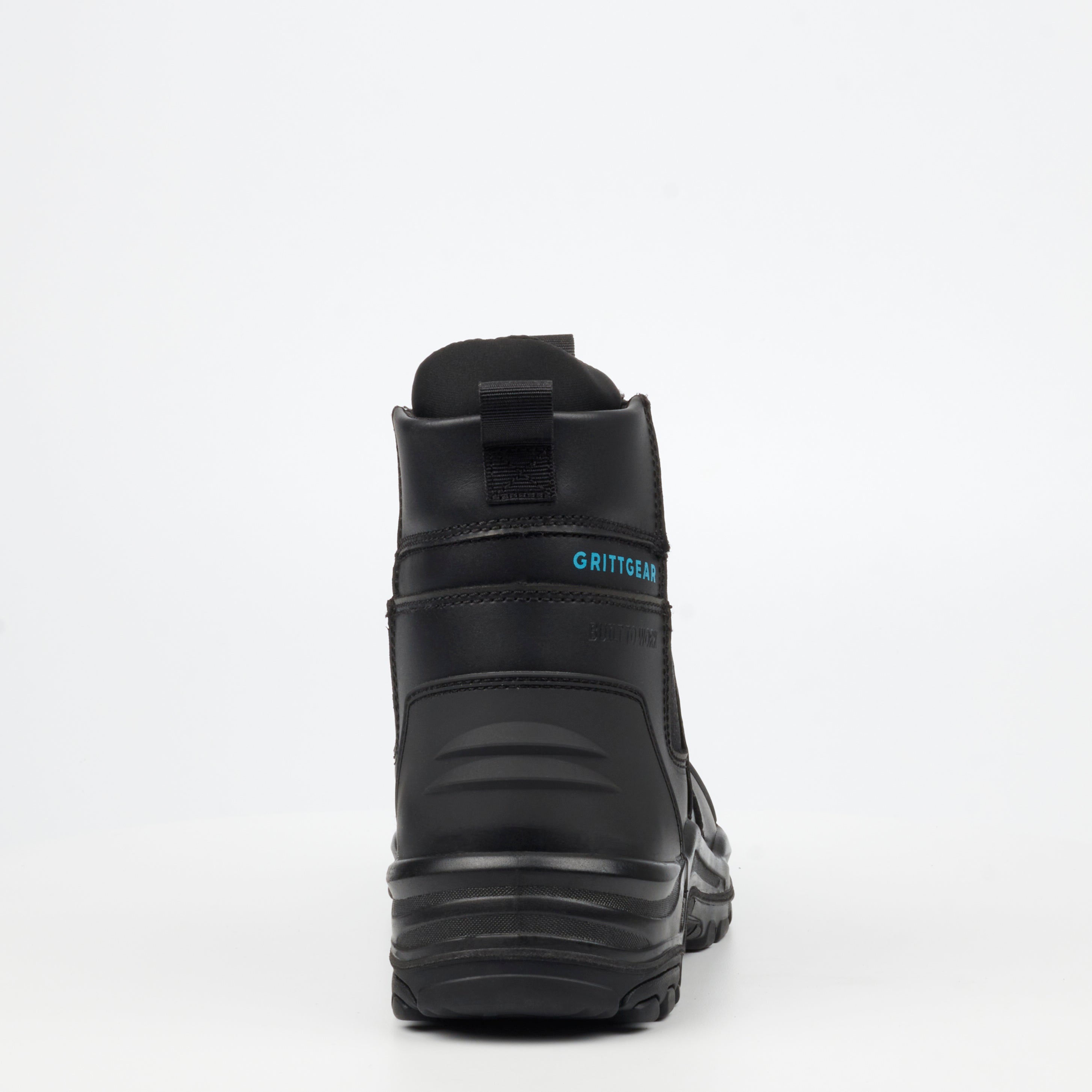 Grittgear Slate S1P Genuine Leather Safety Boot - Black safety Grittgear