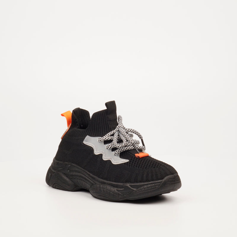 Urbanart Sleek 1 Knit Sneakers - Black (Kids) footwear UBRT   