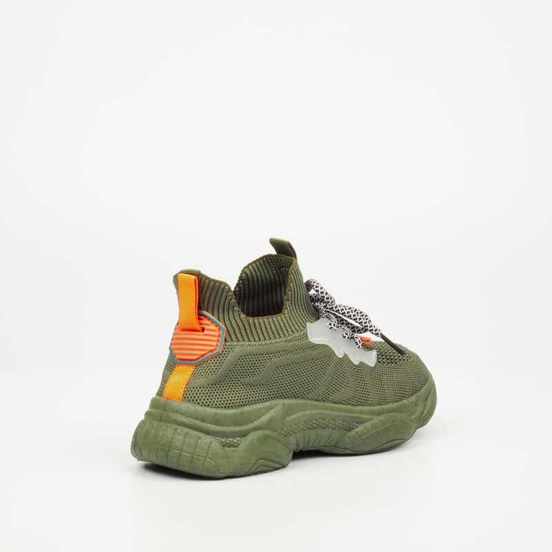 Urbanart Sleek 1 Knit Sneaker - Olive (youth) footwear UBRT   