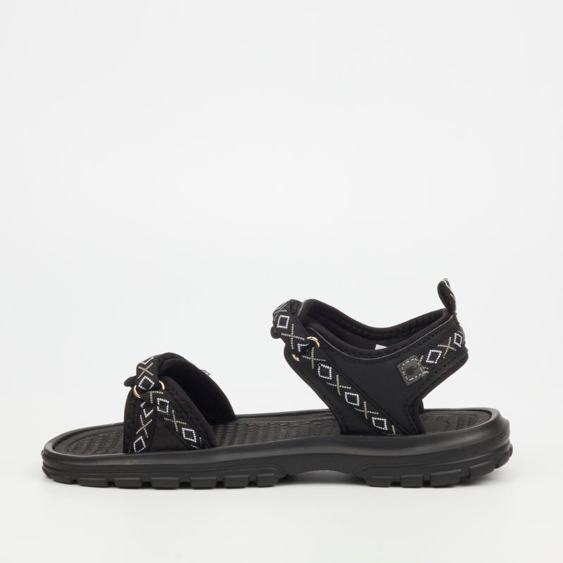 Urbanart Slide 1 Canvas Sandal - Black (Ladies) footwear Urbanart   