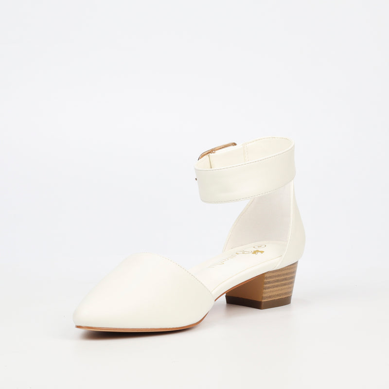 Butterfly Feet Sling 7 Heel - White footwear Butterfly Feet   