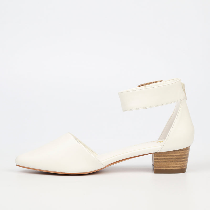 Butterfly Feet Sling 7 Heel - White footwear Butterfly Feet   