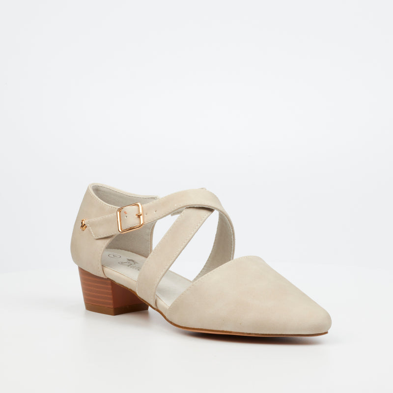 Butterfly Feet Sling 8 Heel - Beige footwear Butterfly Feet   