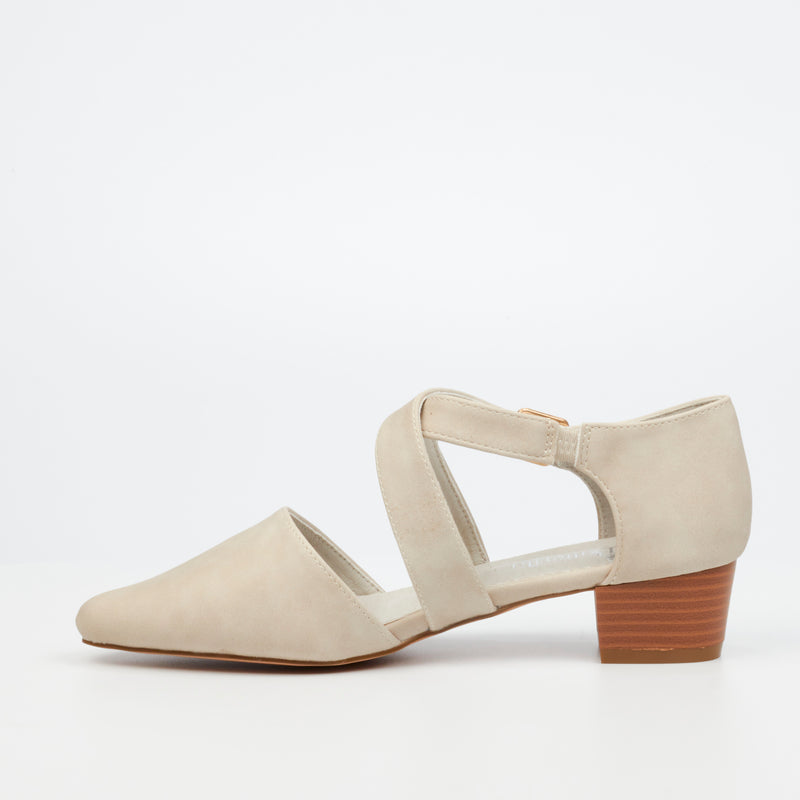 Butterfly Feet Sling 8 Heel - Beige footwear Butterfly Feet   