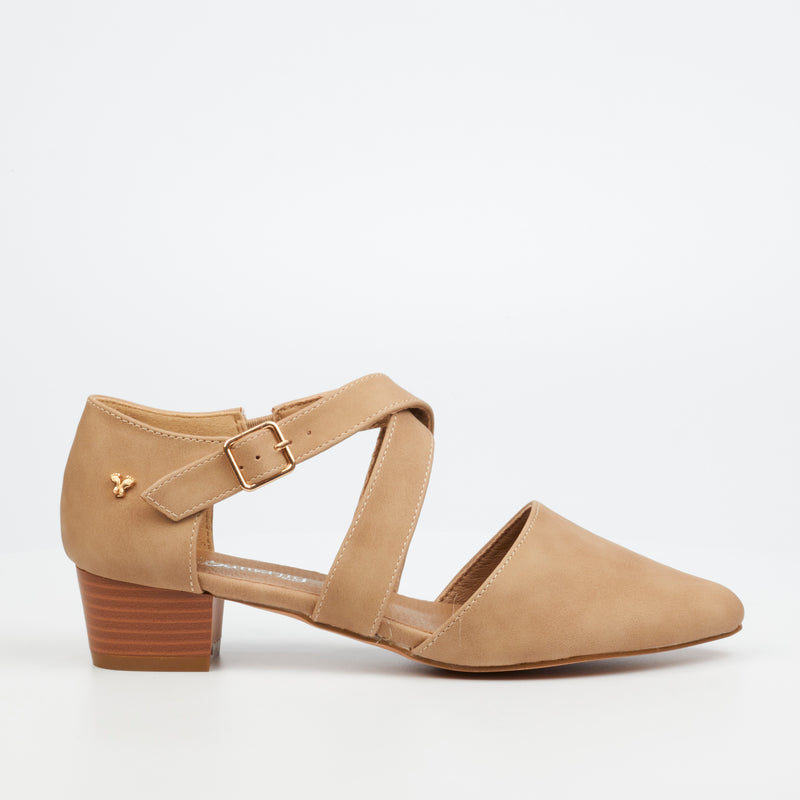 Butterfly Feet Sling 8 Heel - Taupe footwear Butterfly Feet   