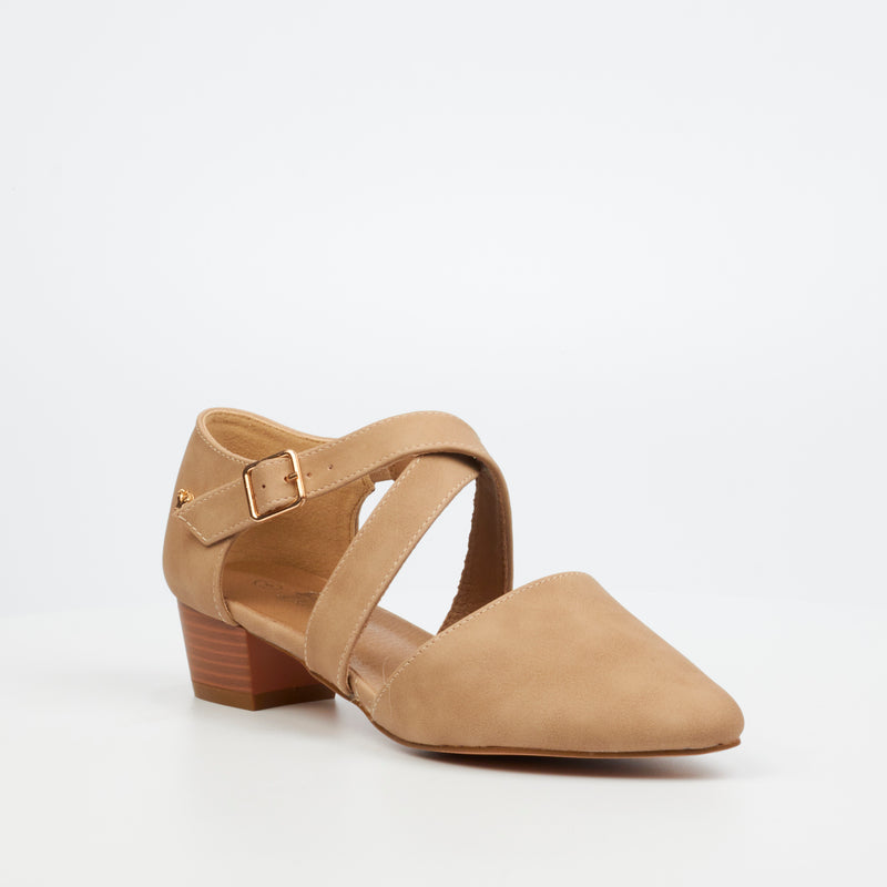 Butterfly Feet Sling 8 Heel - Taupe footwear Butterfly Feet   