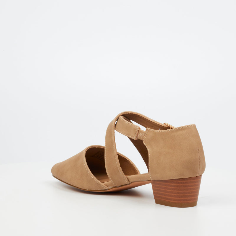 Butterfly Feet Sling 8 Heel - Taupe footwear Butterfly Feet   