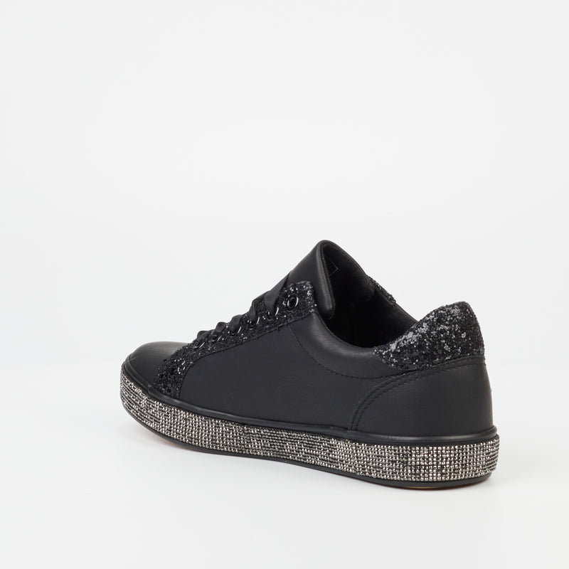 Miss Black Sparkle 4 Sneaker - Black footwear Miss Black   