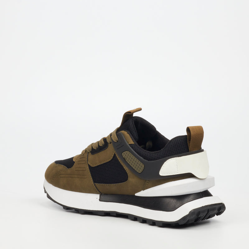 Urbanart Spirex 1 Faux Nubuck / Mesh Sneaker - Olive footwear UBRT