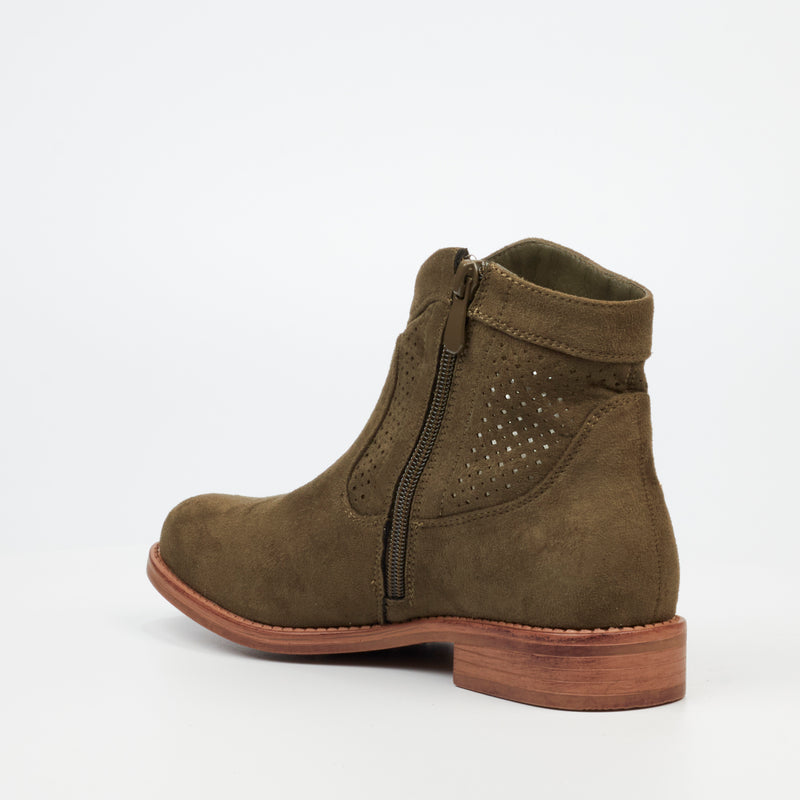 Viabeach Spring 2 Ankle Boot - Olive footwear Viabeach