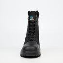 Grittgear Stealth 1 Genuine Smooth Leather / Canvas Ankle Boot - Black