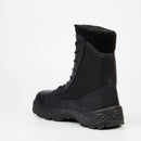 Grittgear Stealth 1 Genuine Smooth Leather / Canvas Ankle Boot - Black