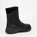 Grittgear Stealth 1 Genuine Smooth Leather / Canvas Ankle Boot - Black