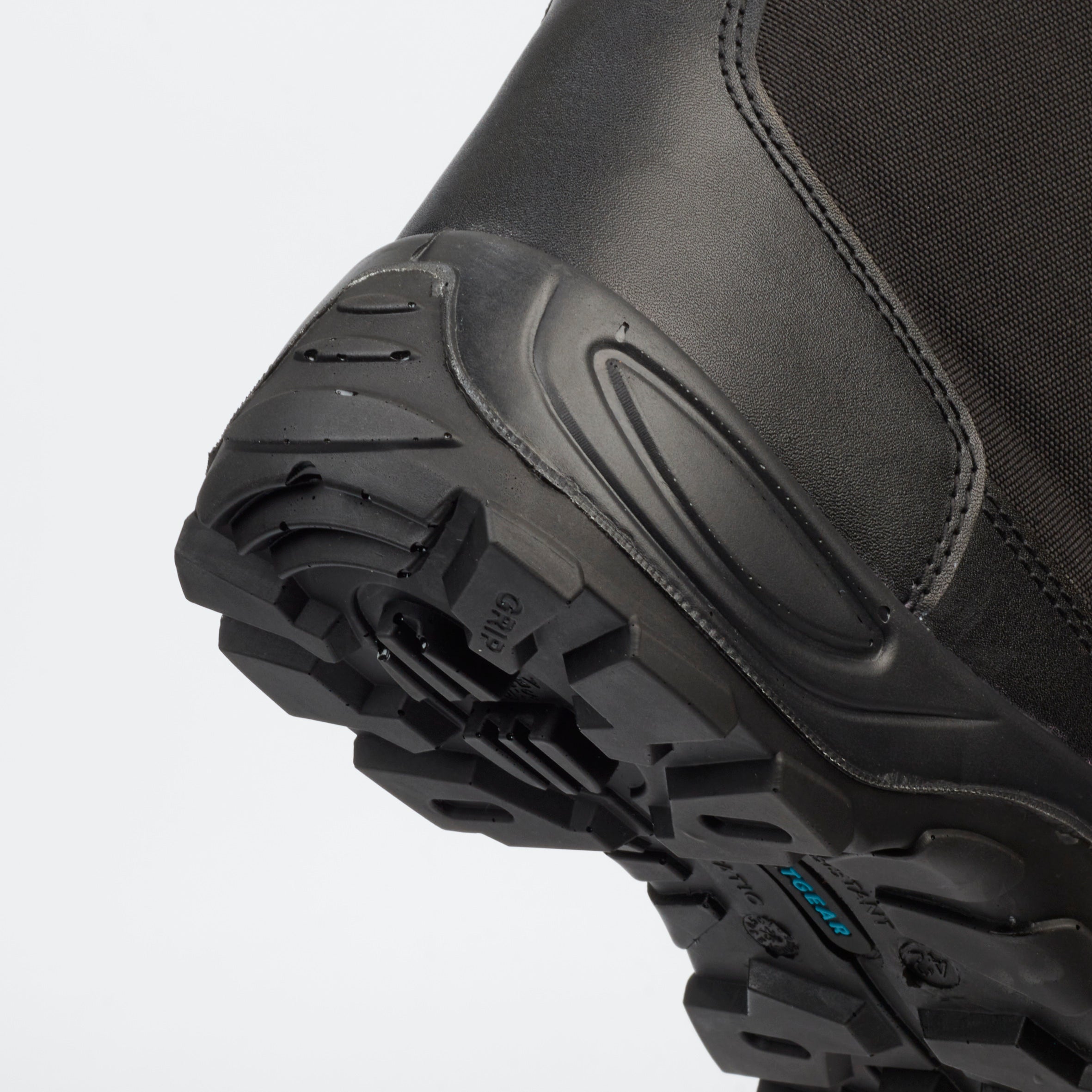 Grittgear Stealth 1 Genuine Smooth Leather / Canvas Ankle Boot - Black safety Grittgear