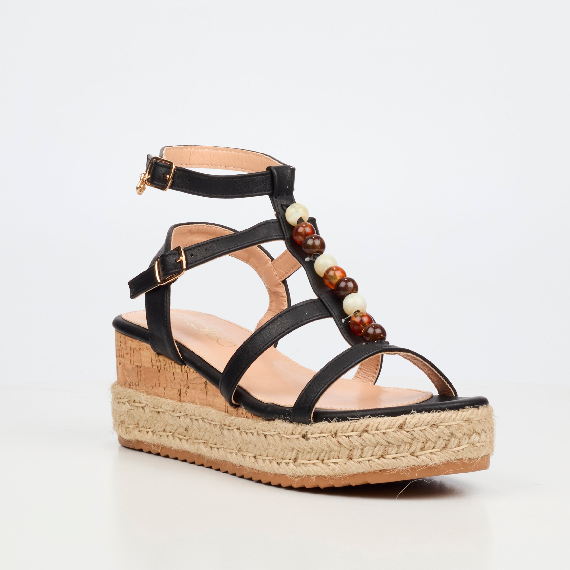 Miss Black Steffi 11 Wedge - Black