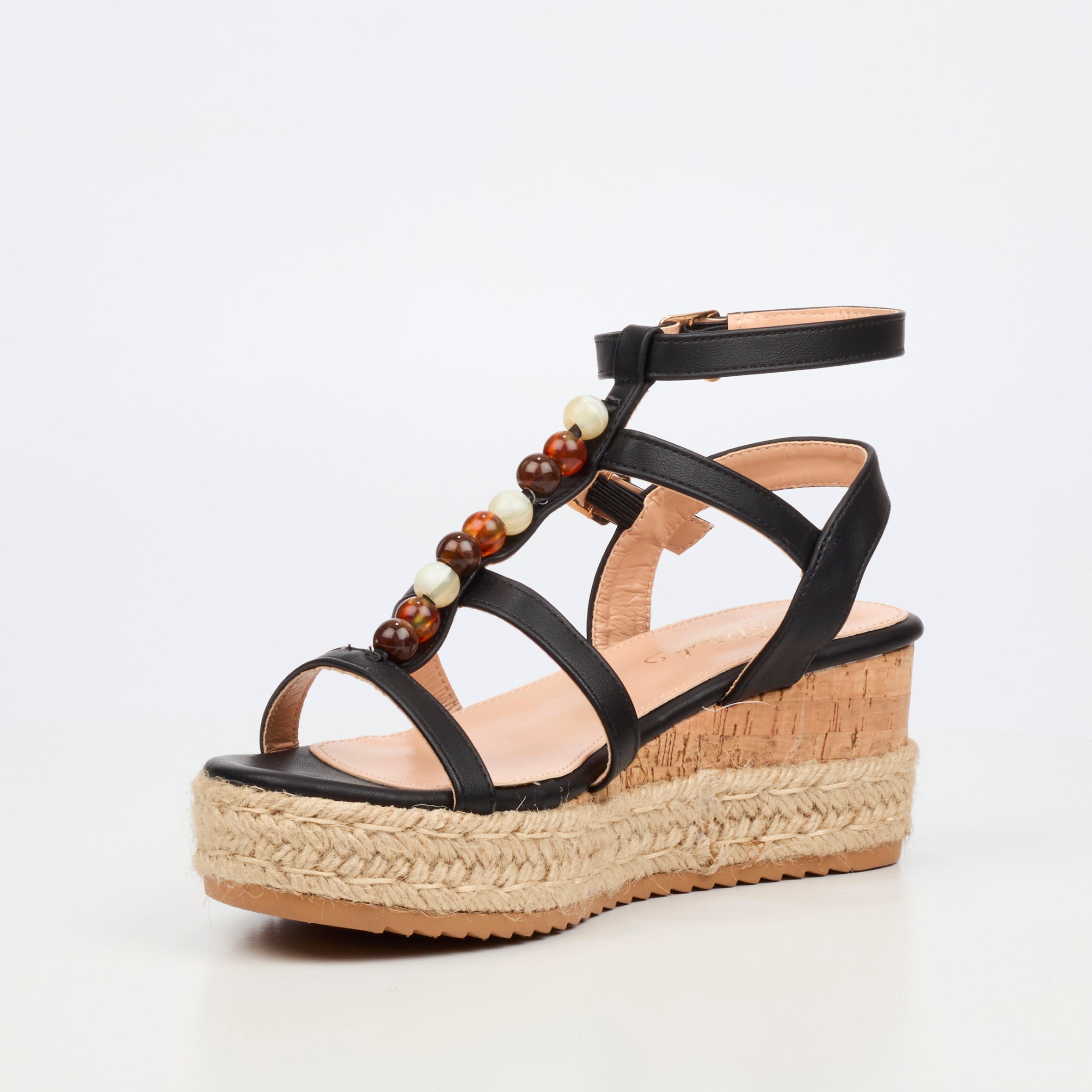 Miss Black Steffi 11 Wedge - Black