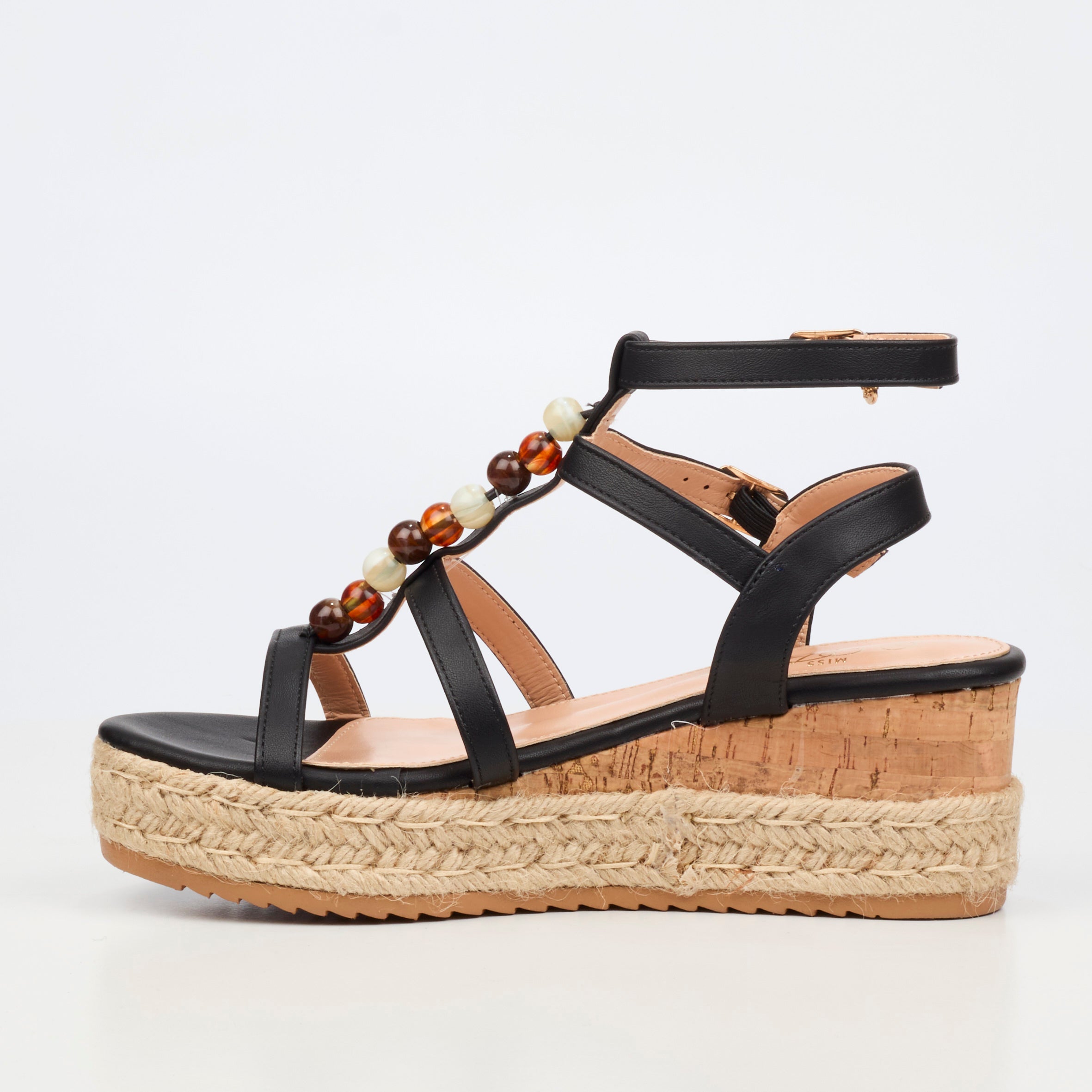Miss Black Steffi 11 Wedge - Black