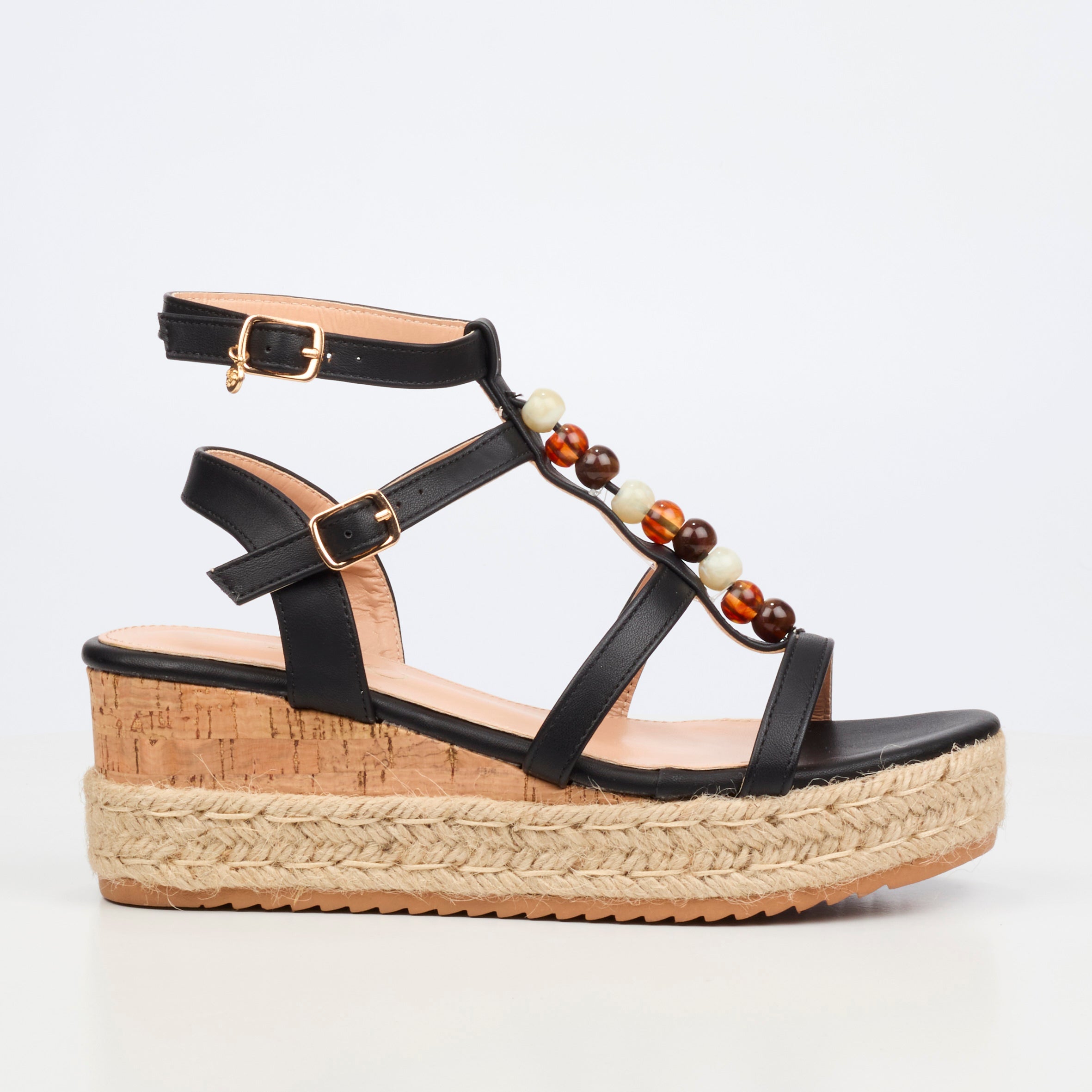Miss Black Steffi 11 Wedge - Black